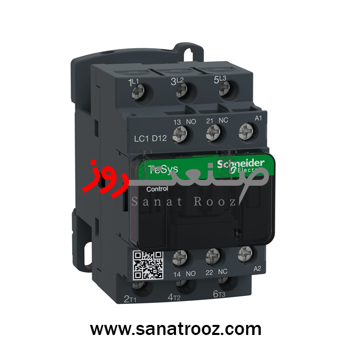 Schneider Electric LC1D12M7 Contactor – 12A 220V AC کنتاکتور 12 آمپر با بوبین 220 ولت AC اشنایدر الکتریک