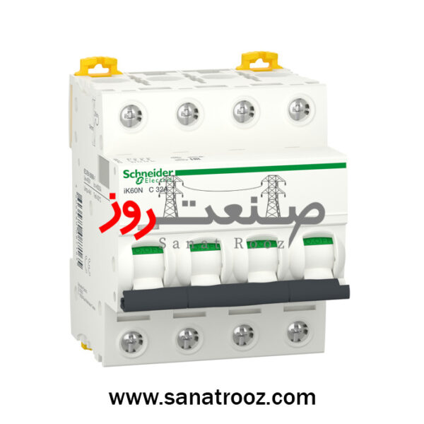 کلید مینیاتوری چهار پل 32 آمپر AC اشنایدر 6KA