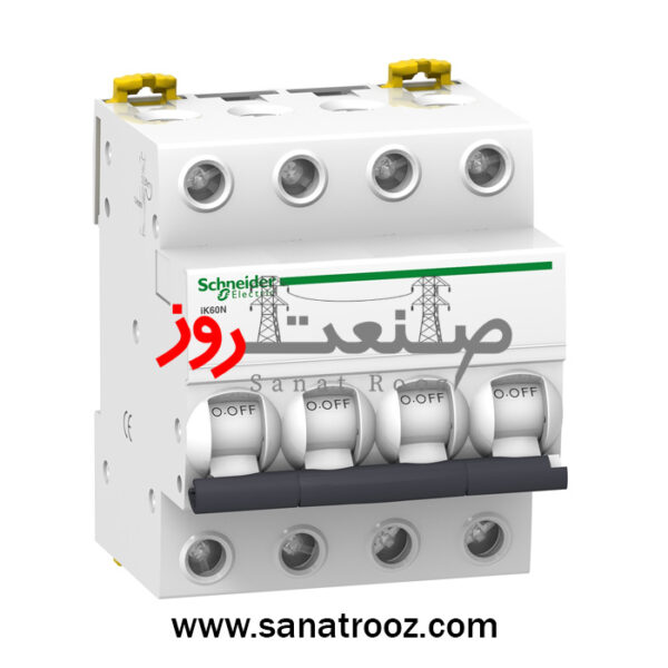کلید مینیاتوری چهار پل 6 آمپر AC اشنایدر 6KA