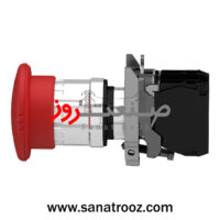 نقشه فنی و ابعاد کلید اضطراری فلزی XB4BS8444