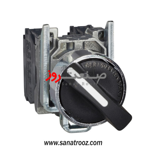 نمای اصلی سلکتور سوئيچ دو حالته با بازگشت فنری اشنایدر الکتریک