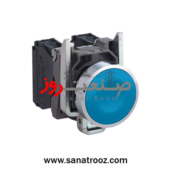 پوش باتن استارت فلزی آبی اشنایدر الکتریک