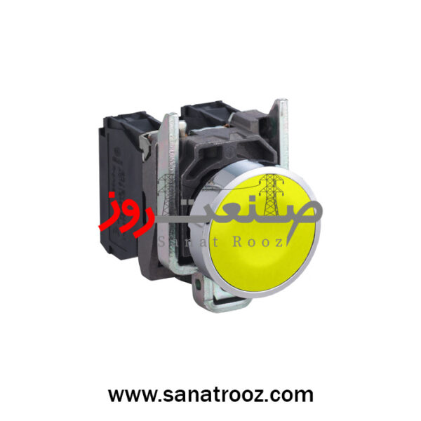 پوش باتن استارت فلزی زرد اشنایدر الکتریک