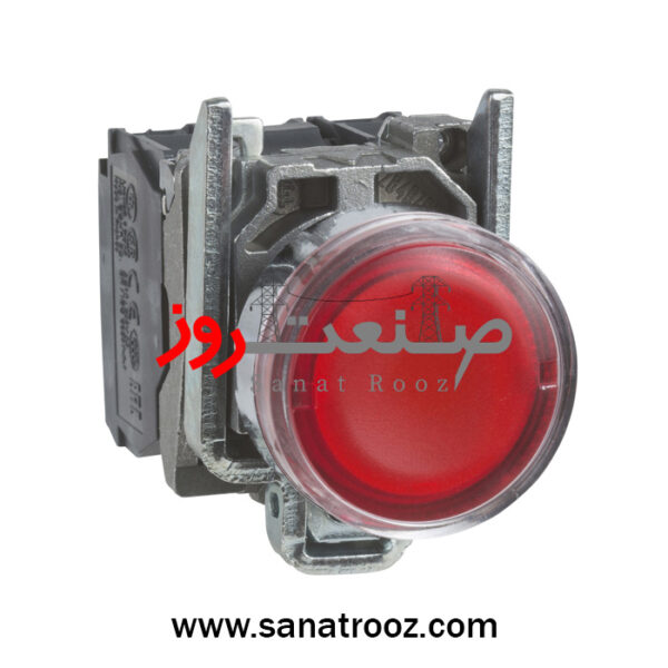 پوش باتن بدون لامپ فلزی قرمز اشنایدر الکتریک