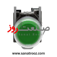 نمای جلویی پوش باتن فلزی سبز اشنایدر مدل XB4BP31