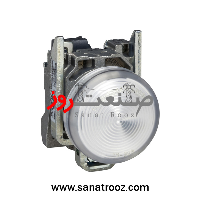 Signal Pilot Light Schneider XB4BVM1 چراغ سیگنال فلزی سفید با LED داخلی 220 اشنایدر الکتریک