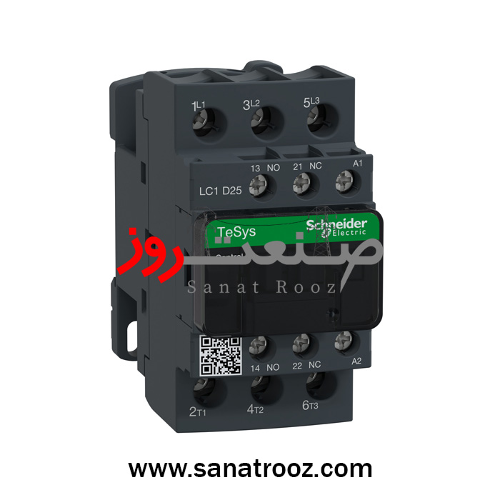 Wiring Diagram Schneider LC1D25M7 Contactor کنتاکتور 25 آمپر با بوبین 220 ولت AC اشنایدر الکتریک