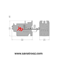 ابعاد و اندازه بیمتال Schneider Electric مدل LRD350