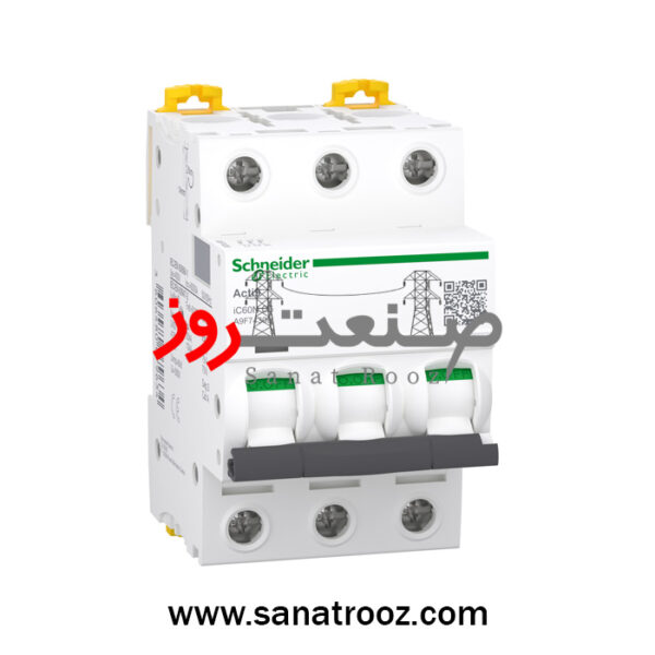 کلید مینیاتوری سه پل 6 آمپر AC/DC اشنایدر الکتریک