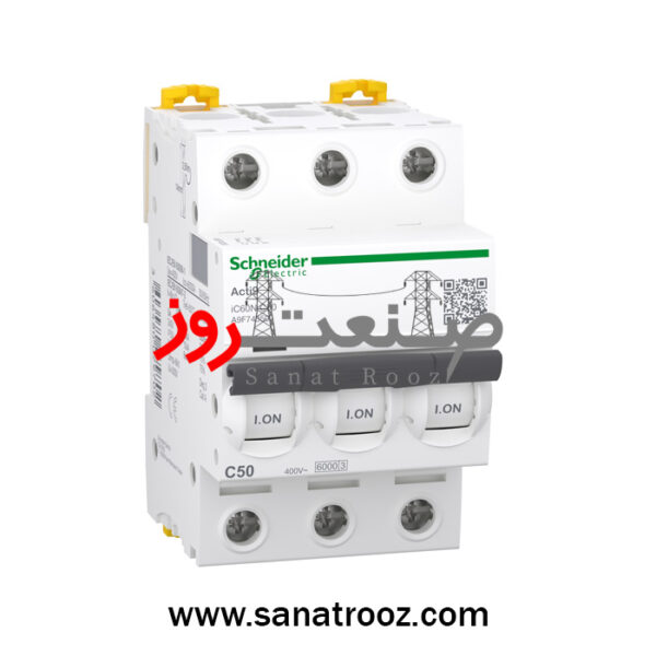 کلید مینیاتوری سه پل 50A اشنایدر سری Acti9 iC60N
