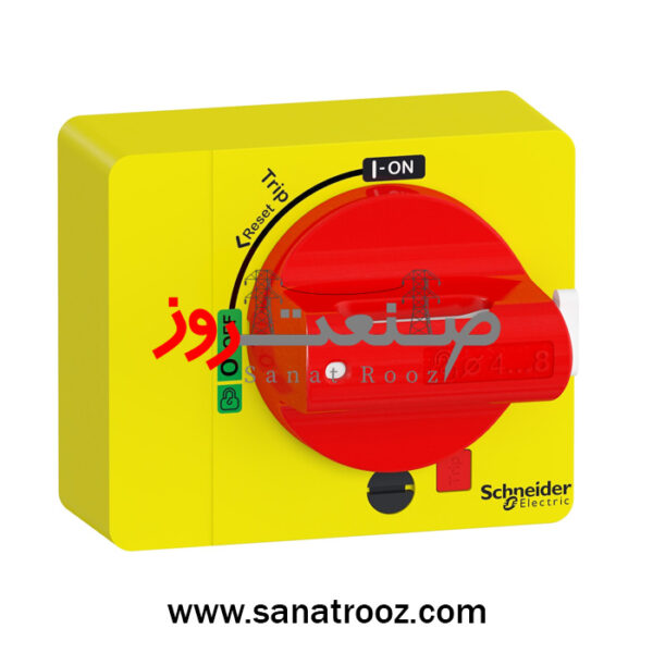 دسته گردان مستقیم فیکس قرمز IP54 سری TeSys GV4 اشنایدر