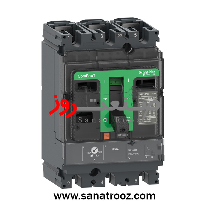 کلید اتوماتیک سه پل 63 آمپر 25KA اشنایدر الکتریک مدل C10B3TM063