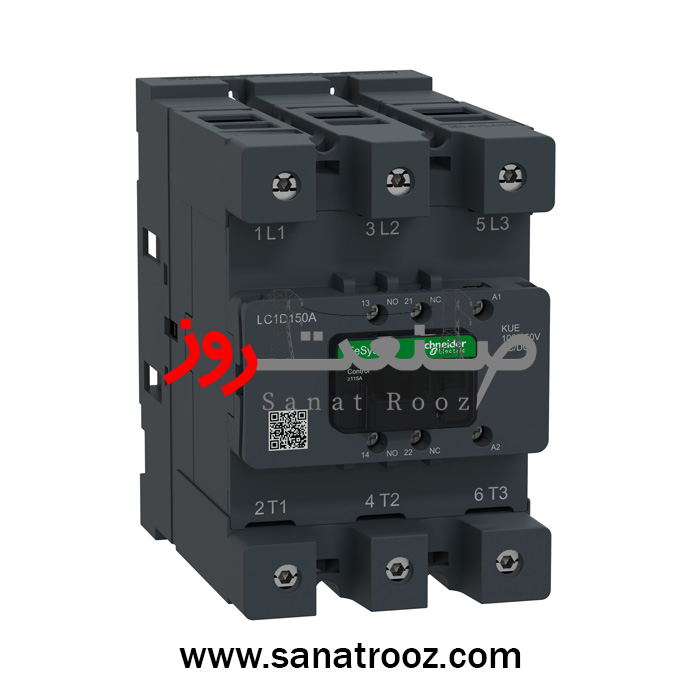 Schneider Electric LC1D150AKUE Contactor 150A 220V AC/DC | TeSys Deca D Series کنتاکتور D150 آمپر با بوبین 220 ولت AC/DC اشنایدر
