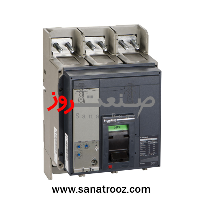circuit breaker Compact NS800H - Micrologic 2.0 - 800 A - 3 poles 3t کليد اتوماتیک 800 آمپر سه پل 70KA با میکرلوژیک 5.0