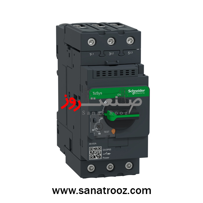 GV3P65 کلید حرارتی مغناطیسی 48 تا 65 آمپر اشنایدر الکتریک