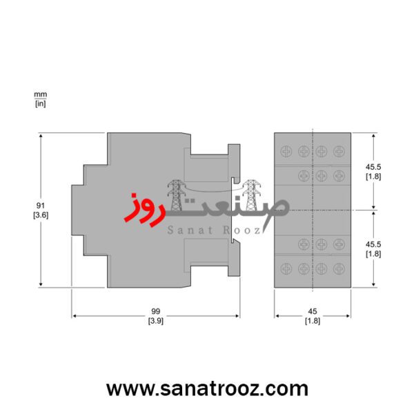 کنتاکتور 40 آمپر 4 پل 48 ولت DC با 4NO اشنایدر الکتریک