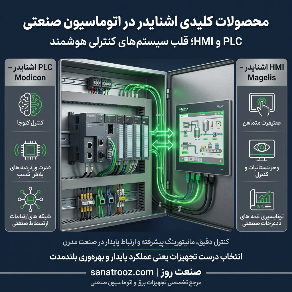محصولات کلیدی اشنایدر در اتوماسیون صنعتی