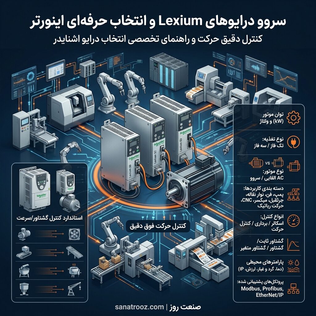 سری Lexium: درایوهای سروو برای کنترل دقیق حرکت