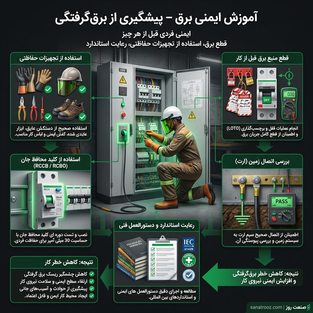 برای جلوگیری از برق گرفتگی چه کنیم؟ آموزش عملی و فنی