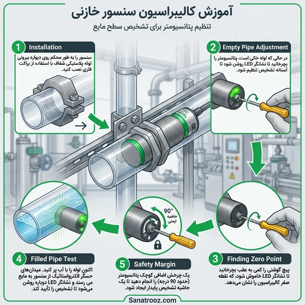 راهنمای عملی: چگونه سنسور خازنی را کالیبره کنیم؟