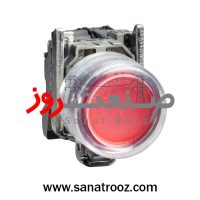 پوش باتن فلزی قرمز اشنایدر الکتریک با پوشش محافظ XB4BP42
